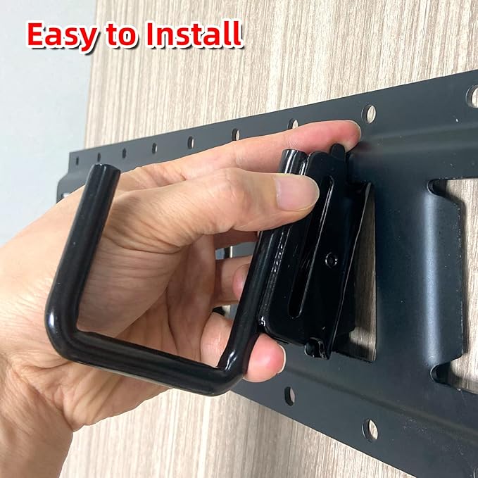 12PCS E Track J Hooks Heavy Duty E Track X Track Steel Hanger, Spring Fitting E Track Accessories for Enclosed Trailer, Cargo Van,Semi-Trucks Trailer,Black