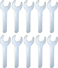 HARFINGTON 10pcs Small Wrench Open End Wrench 23x126x2.8mm Metric U-Shaped Single Open Ended Spanner Super Thin Small Flat Head Galvanizing Wrench for Automotive Repair Furniture Assembly