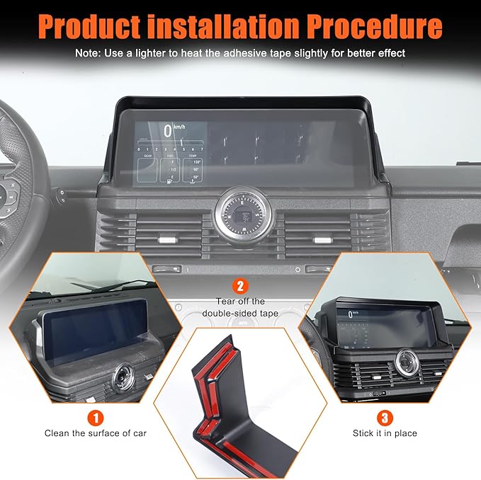 Car Navigation Screen Protector Sunshade Compatible with INEOS Grenadier 2020-2024 Car Navigator Sun Shade Anti Reflective ABS Interior Accessories