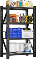 3000LBS Garage Shelving 32" W Garage Shelving Heavy Duty 4-Tier Metal Storage Shelves Adjustable Shelf Unit Storage Rack for Basement Supermarket Warehouse 32" W x 20" D x 63" H Black