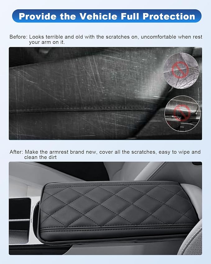 CDEFG Compatible with 2025 Hyundai Tucson Limited Center Console Cover for 2025 Tucson Limited/ 2025 Tucson Hybrid Accessories Armrest Cover 2025 Tucson Middle Console Arm Rest Pad