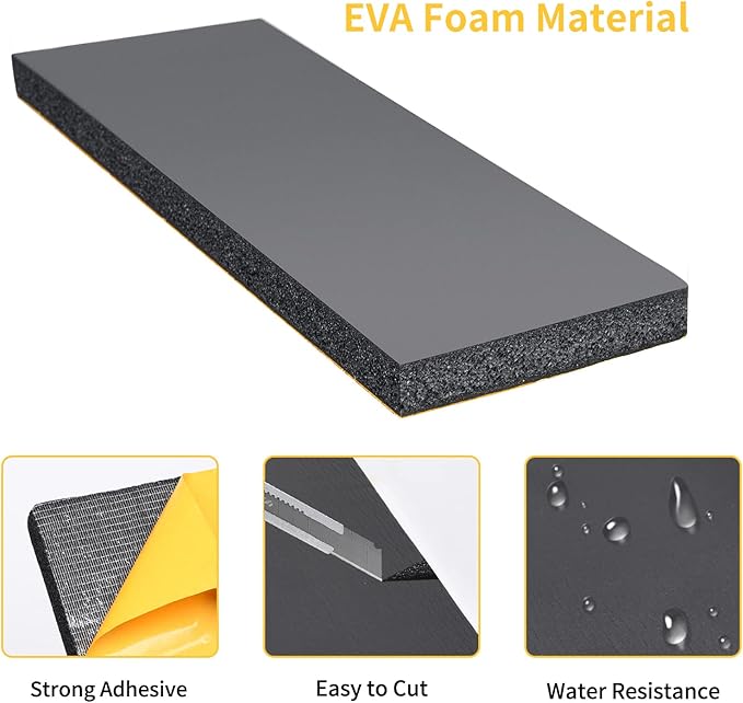 Garage Wall Protector, 4 Pack Garage Car Door Protector Bumper Guard for Car Doors Anti-Collision Waterproof Inflaming Ultra Self Adhesive EVA Foam for Warehouse (4 Pack: 16-17/32" x 5-29/32" x .79)
