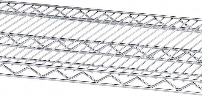 Seville Classics UltraDurable Heavy Duty NSF Solid Steel Wire Rack Storage Unit, Organizer for Garage, Warehouse, Office, Restaurant, Classroom, Kitchen, Steel, 4-Tier Shelving, 60" W x 24" D