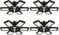 LED Garage Lights 4 Pack -180W, 18000LM 6500K Led Shop Light with 6+1 Deformable Panels, Basement Barn Light Garage Ceiling Lights, E26/E27 for Garages, Warehouse, Shop
