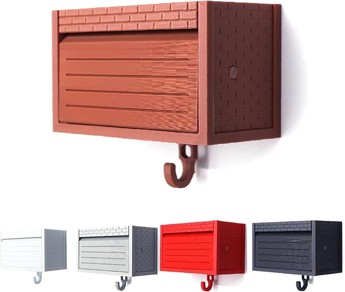 Wall-Mounted Car Display Key Holder, Decorative Garage Model Design, Multiple Colors（No Car） (Brick-White(No Car)