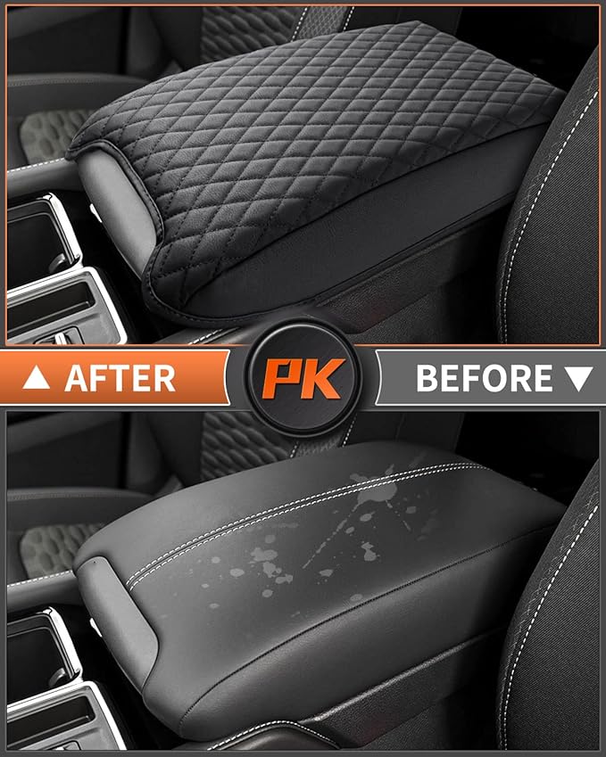 Shademax Custom Fit for Center Console Cover Nissan Pathfinder 2025 2024 2023 2022 2026 Armrest Cushion Pad Cover PU Leather Pathfinder Accessories Anti-Scratch Black