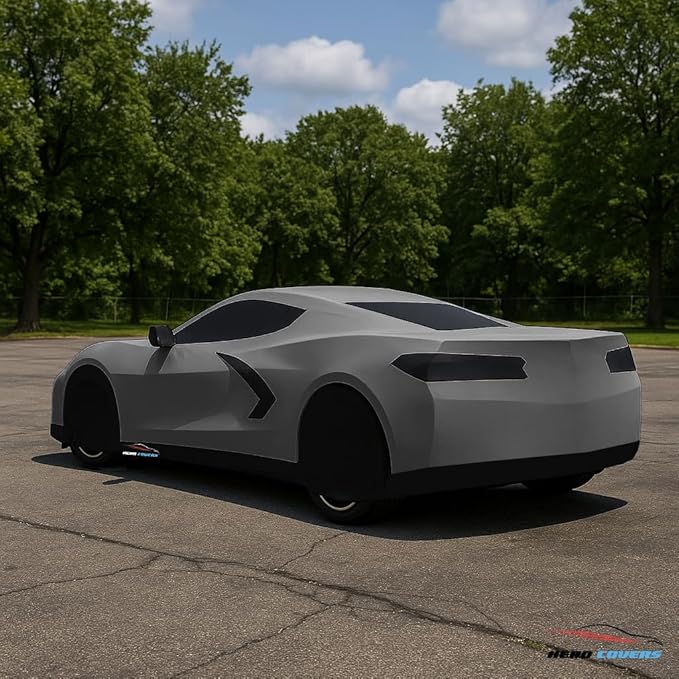C8 Car Cover Fit for Corvette C8 Indoor and Outdoor Protection (Gray)