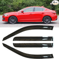 4pcs Outside Mount Style Sun Rain Guard Durable Side Window Wind Deflectors Dark Smoke Vent Window Visors Compatible with Acura ILX 2012-2023 HO76
