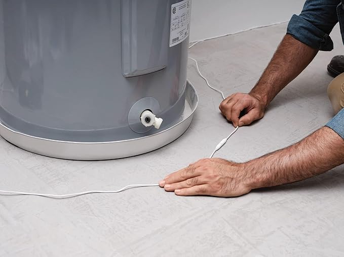 Moen Flo Smart Water Leak Detector, White, 4-Pack 920-005 + 2-Pack 6-Foot Leak Sensing Cable