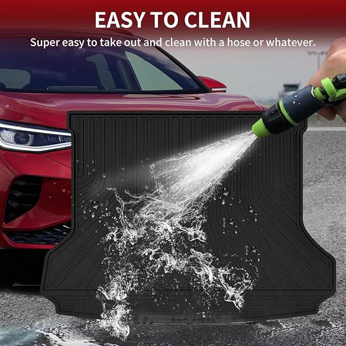 LASFIT Cargo Mat Fit for Volkswagen VW ID.4 2025 2024 2023 2022 2021 All Weather TPE Trunk Liners (Only Fit Non-Adjustable Carpet Floor)