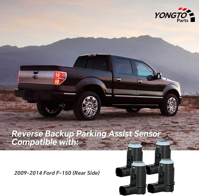 9L3Z-15K859-D 4Pcs Reverse Backup Parking Assist Sensor Compatible with Ford F-150 2009-2014 Replace OE 9L3Z15K859C