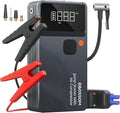 Car Battery Jump Starter with Air Compressor,44.4Wh Battery Jump Box with Tire Inflator,Car Jump Booster with Smart Jumper Cables,LED Light Emergency Car Kits for Vehicles,Arrancador Ae Batería