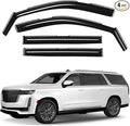 Window Deflectors Smoke Tinted In-Channel Side Window Vent Visor Deflectors Rain Guards Compatible with Escalade ESV 2021-2025 - 4pcs. GW0608