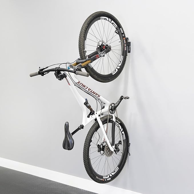 StoreYourBoard Bike Swivel Rack – Wall Mounted Garage Bike Storage, Vertical Hanger with 120° Swing Design & Stopper, Space-Saving Indoor Wall Mount – Fits Kids Bikes, BMX & More