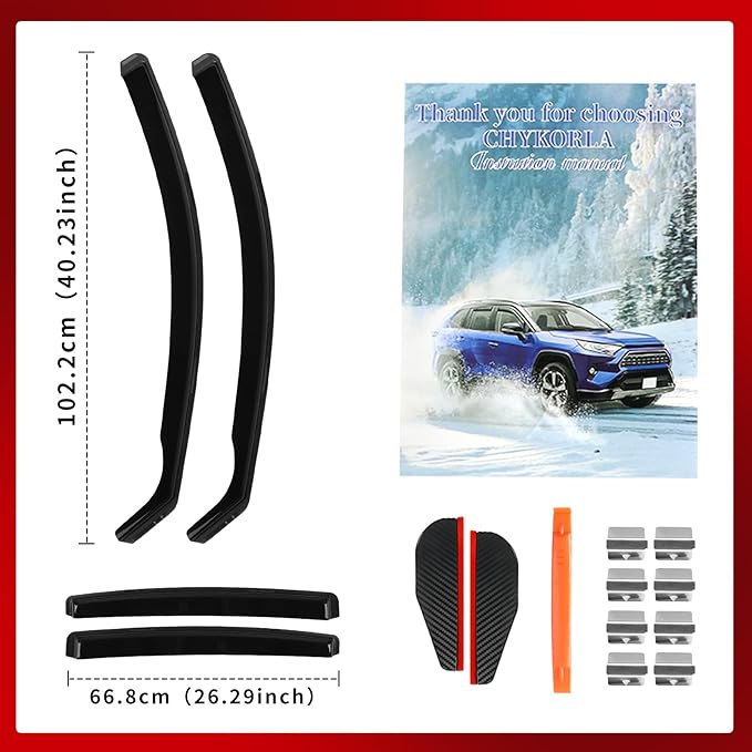 in-Channel Rain Guards Fit for Nissan Altima 2019 2020 2021 2022 2023 2024 2025, Durable Window Visors Wind Deflectors, Smoke Vent Shase Shields-4PCS