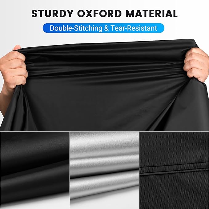 Favoto Motorcycle Cover All Season Universal Weather Quality Waterproof Sun Rain Outdoor Protection Night Reflective with Lock-Holes & Storage Bag Fits up to 86.6" Motorcycles Vehicle Cover