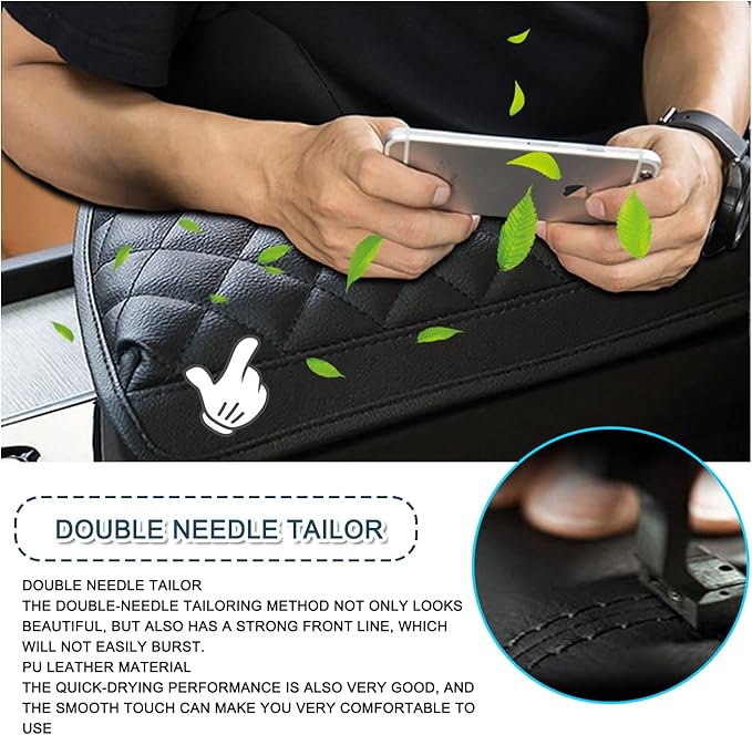Ruiya XC90 Center Console Cover for 2018-2024 Volvo XC90 Accessories, Volvo XC90 Thicken Soft Comfy Armrest Cover Lid Protector Compatible with 2018 2019 2020 2021 2022 2023 2024 Volvo XC90
