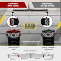 Garage Door Torsion Spring 250x2x30 Torsion Springs for Left Side of Garage Door with 1" Steel Bearing, Gloves, and Winding Bars Precision E-Coating 5-Year Warranty Minimum 30,000 Cycles (Red Cone)