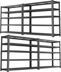 Storage Shelves Heavy Duty, 4 PCS 48" L x 18" W x 72" H Garage Wire Shelving Unit Loads 2800LBS, 5-tier Adjustable Metal Industrial Utility Shelf Rack for Kitchen, Laundry Room, Warehouse, Basement