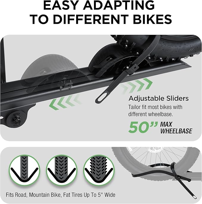 Rockland Aluminum 1-Ebike Rack, 100 lbs Capacity, Single Hitch Mount Electric Bike Rack, Fits up to 5" Fat Tire Width and 50" Wheelbase, Ebike Carrier Rack for 2" Receiver for Cars SUVs Vans RVs