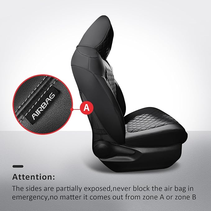 MIROZO Seat Covers for rav4,Waterproof Car Seat Covers Faux Leather Seat Cover Full Set Fit for 2019-2025 Toyota RAV 4 Non-Hybrid (Not for Adv & TRD-Off,Black)