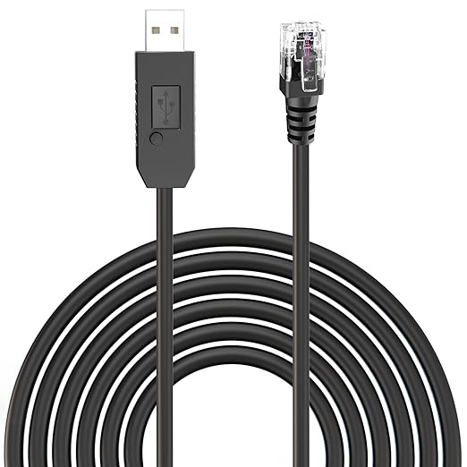 Radar Detector Cable, USB to RJ11 Plug Power Cord with Mute Function,Replacement Power Cable,for Escort Smart MAX 360 Passport Cobra 360 Unide R1/3/4/DFR8/9 Radenso XP etc Radar Detector.