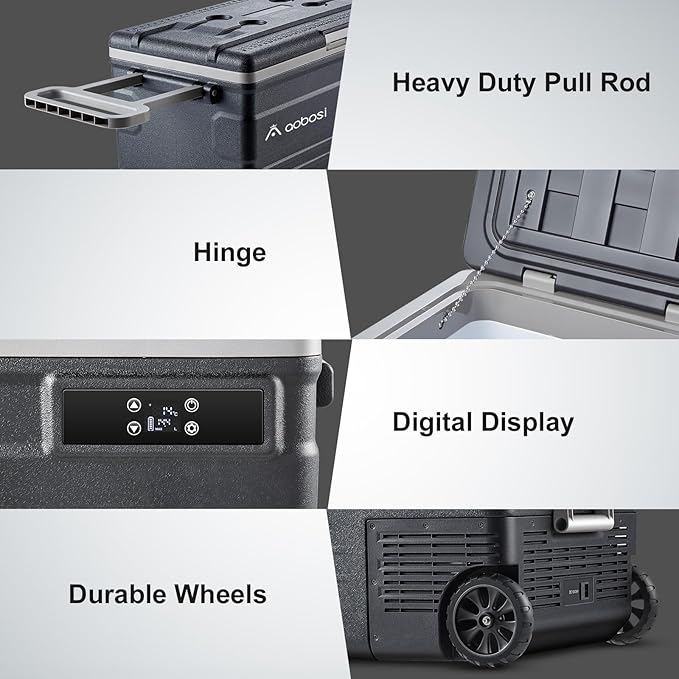 BODEGACOOLER 12 Volt Car Refrigerator,80 Quarts Portable Fridge,75L RV Freezer Single Zone,with APP Control,-4℉-68℉ Car Cooler,12/24V DC & 100-240V AC for Travel, Camping,Outdoor,Truck,SUV
