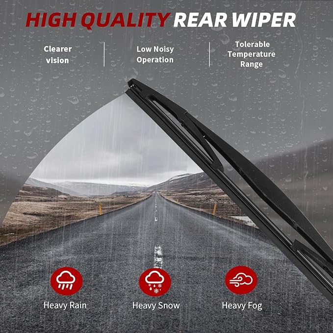 OTUAYAUTO Premium Windshield Wiper Blades - Replacement for Subaru Impreza 17-22, Crosstrek 18-22, All-Weather Performance, Front and Rear Wiper Blades, Top Lock - 26"+16"+12" (Pack of 3)