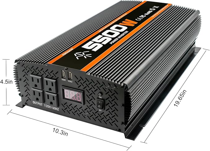 5500 Watt Inverter 5500W Inverter 12V to 110V/120V Power Inverter Truck RV Solar Power Inverter 5000 watt Inverter 12V to 110V Converter with LCD Display