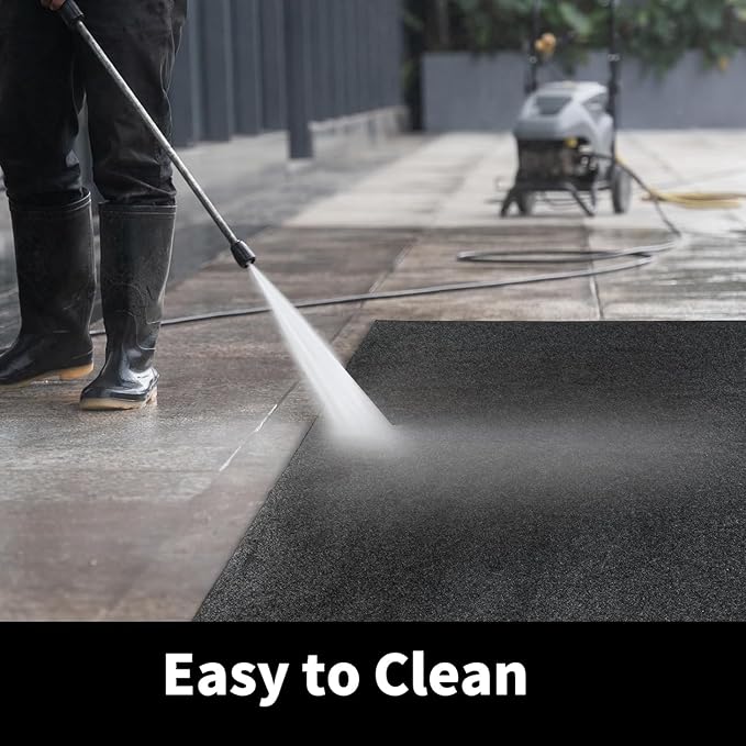 HOMBYS Extra Large Garage Floor Mat for Under Car,Floor Mats for Garage with Rubber Backing,Non Slip Garge Rug,Waterproof Backing Garage Carpet,Motorcycle Absorbent Oil Spill Mat,7'4"x20'