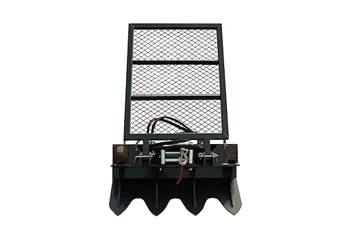 7.5T Skid Steer Winch, 93 FT Steel Cable Forestry Logging Winch, 15000 LB Pulling Capacity, Manual Clutch, Ground Stabilizer Jaw, Safety Screen