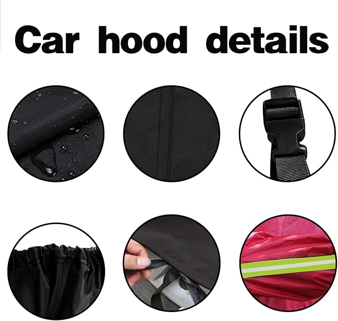 Car Cover for SUV Waterproof All Weather Snowproof UV Windproof Outdoor Full Car Jacket with Elastic Edges Adjustable Straps, Outdoor Heavy Duty Full Exterior Covers for SUV
