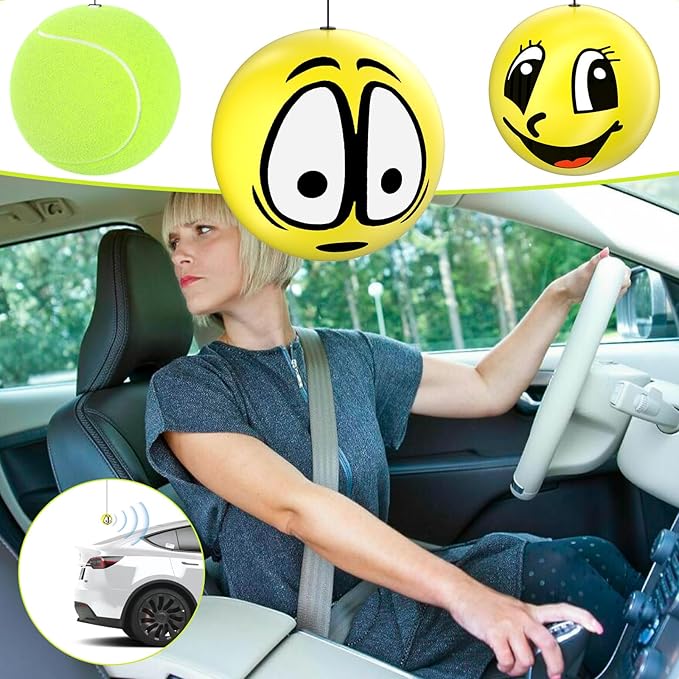 Garage Parking Aid Ball, Parking Guide System for Car Accessories, Stop Indicator, Parking Assist Ball, Aid-Parking Kit, Garage Car Stopper, Pack of 2