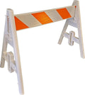 Type 1 A-Frame Plastic Barricade with Reflective Double Sided 4 Foot Rail-A Frame legs and Rails ship separate.