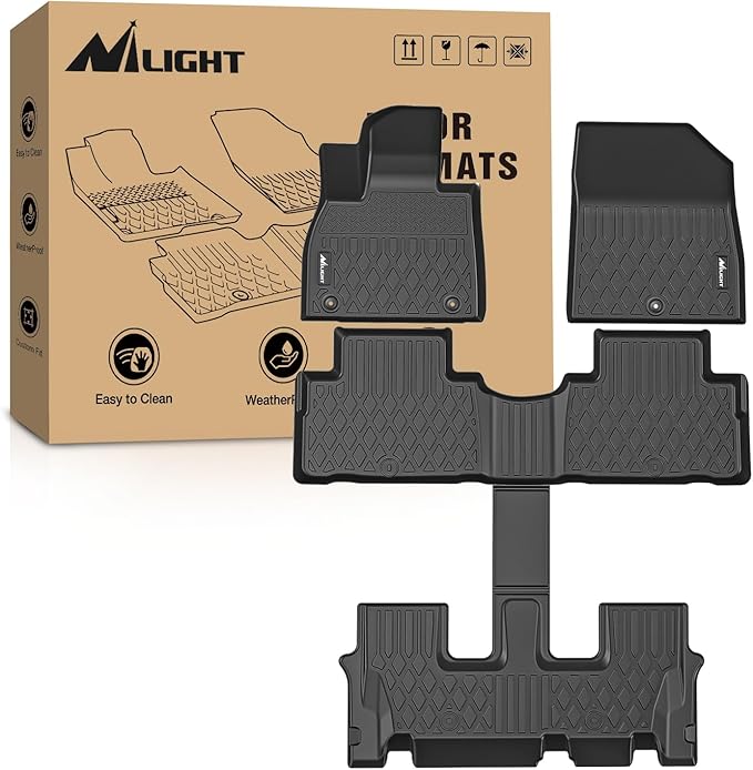 Nilight TPE Floor Mats for 2020 2021 2022 2023 2024 2025 Hyundai Palisade with Bucket Seats,All Weather Custom Fit Heavy Duty Floor Liners