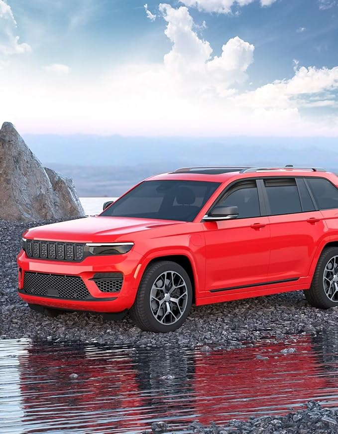 in-Channel Window Rain Guards Fit for Jeep Grand Cherokee(Not for L) 2022-2025 Double Cab Extra Durable Window Visors Window Deflectors Vent Visors Vent Shades Car Accessories-4 pcs 2-Q06