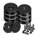 MIKEDE Rare Earth Neodymium Cup Magnets, 70LB Strong, Black, 6 Pack with Countersunk Hole Steel Capsule, Industrial Magnets with Screws for Wall Mounting