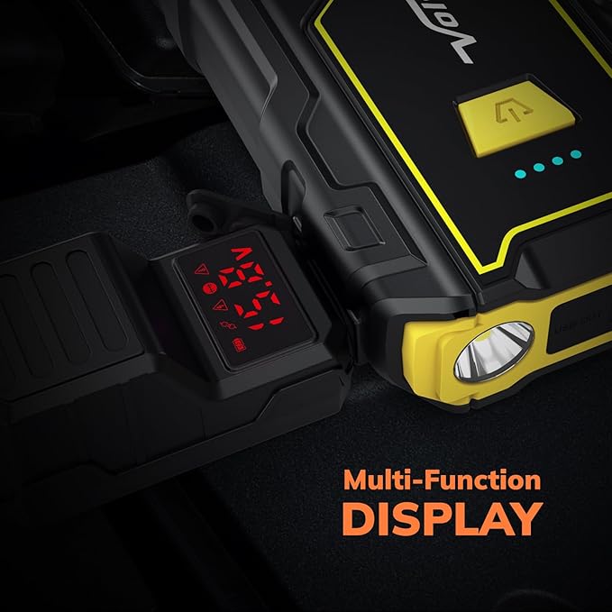 4000A Car Jump Starter, VoltSurge Battery Jumper Starter Portable for Engine Max 7.0L Gas/5.5L Diesel Engine Jump Box, 12V 12v Battery Charger Pack with LED Flashlight and USB Port