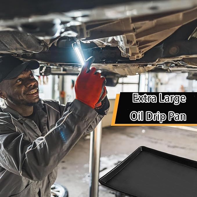 3Pcs Auto Oil Drip Pan Extra Large Oil Drip Pan for Under Car to Keep Garage Floor Show Room Driveway Safe and Clean(35.4 x 24 x 1.6 inch) (3PCS)