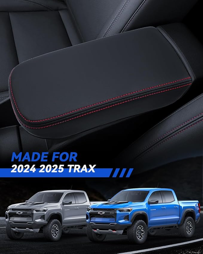 Armrest Cover for 2024 2025 Chevy Trax (LS, 1RS, LT, 2RS, ACTIV) Accessories Center Console Middle Lid Pad Protector for Car Elbow Rest