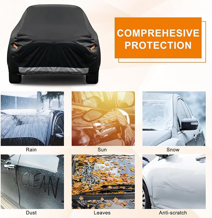 Kayme Truck Cover Custom Fit Dodge Ram 1500(1994-2001) Regular Cab Short Bed. Full Exterior Heavy Duty Outdoor Pickup Truck Car Cover Waterproof All Weather.Car Tarp for Wind Sun Dust Protection.Black