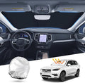 T TGBROS Compatible with 2015-2024 2025 Volvo XC90 Windshield Sun Shade Accessories Foldable Sun Shield Reflective Polyester Sun Visor Cover Block Heat and Sun Protection