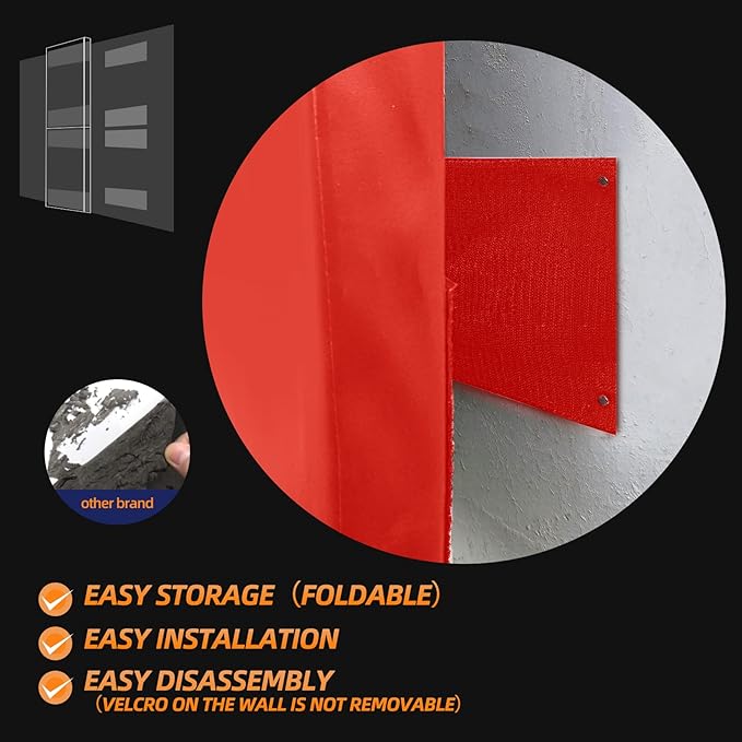 PROGOAL 2"/4" Thick Foam Protection Wall Pad，Gym Basketball-Court Protectors，Durable Waterproof Padding for Wall-Mounted Basketball Hoops(60" L x 20" W)…