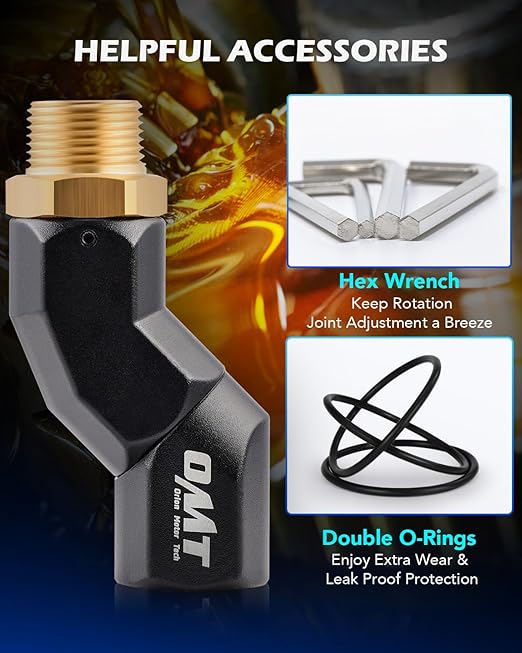 Orion Motor Tech Fuel Hose Nozzle Swivel, 3/4" Dual NPT Threads Fuel Transfer Swivel Multi Plane 360 Rotating Fuel Tank Fuel hose Connector for Fuel Pump Hose Nozzle Transfer Diesel Gasoline Kerosene