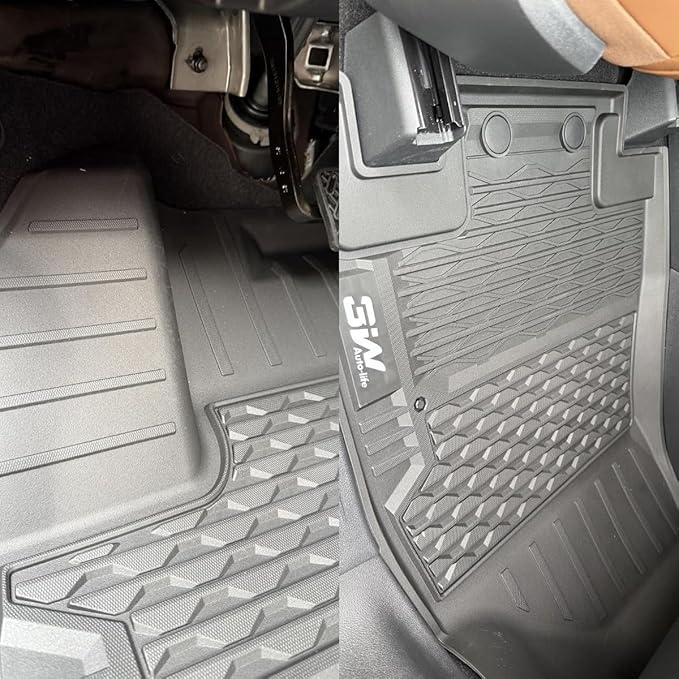 3W Floor Mats for Nissan Pathfinder 2022 2023 2024 2025 (Only fit 7 Passenger Models), 3 Rows,TPE All Weather Protection Car Floor Liners Accessory,Black