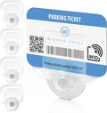 4X Parking Permit, Ticket and Note Holder for Car Windscreen, Clips with Removable Suction Cup, Avoid Parking fine, Set of 4 (Made in Germany) Transparent