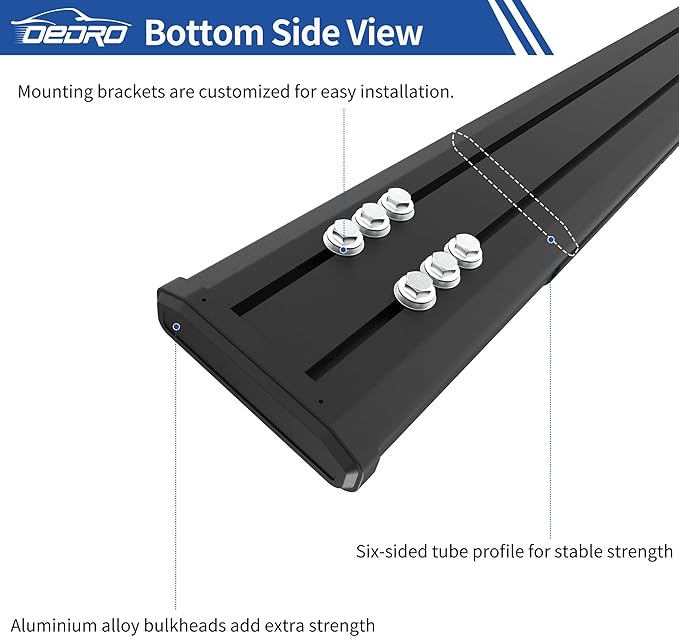 OEDRO Running Boards Compatible with 2019-2025 Chevy Silverado/GMC Sierra 1500, 2020-2025 2500HD 3500HD Crew Cab(Excl. 2019 1500 LD/Limited), Bolt-on Side Steps Steel Nerf Bars