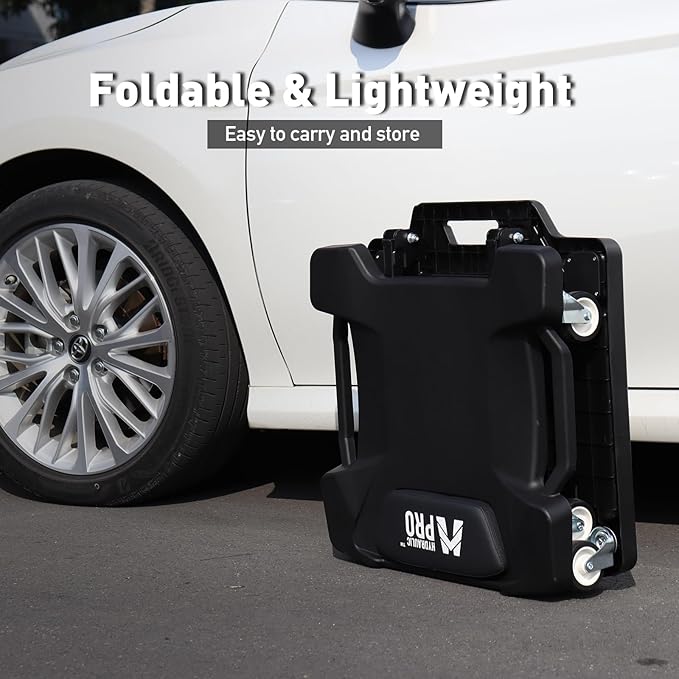 41" Foldable Mechanic Creeper with 6 Swivel Wheels, Low Profile Design with Padded Headrest & Tool Trays, 330 lbs Capacity, Creepers Automotive for Garage Repair