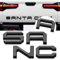 Tailgate Insert Letters Compatible for 2022 2023 2024 2025 Santa Cruz 4D Raised Tailgate Decal Letters (Double Layer Black Edge Gray Faced)