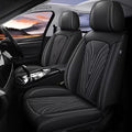 2 Front Car Seat Cover Fit for Toyota Camry 2012-2024 2025 Faux Leather Breathable Waterproof Camry Seat Covers Automotive Cushion Protector Compatible Airbag (2 Seats & Black)